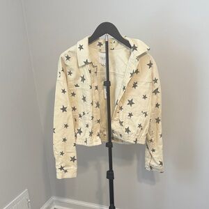Le Lis Cream Star Jean Jacket